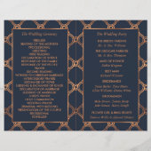  Geometrische Kunst Deco Gatsby Wedding Programma (Achterkant)