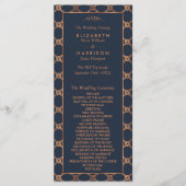 Geometrische Kunst Deco Gatsby Wedding Programma Programmakaart (Voorkant)