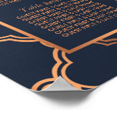 Geometrische Kunst Deco Gatsby Wedding Seating Se Poster (Hoek)