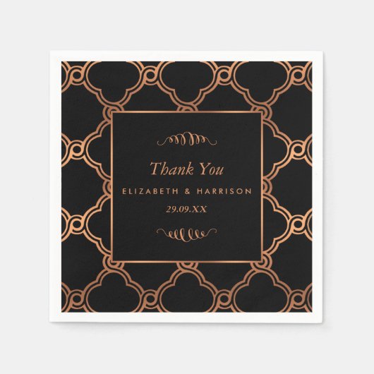  Geometrische Kunst Deco Gatsby Wedding Servet (Voorkant)