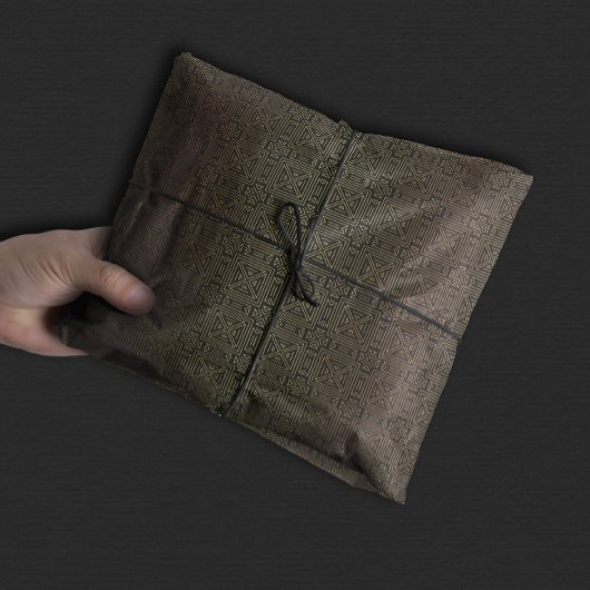 Geometrische kunst Deco Patroon | Zwart goud Tissuepapier