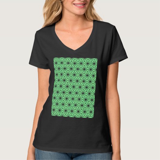 Geometrische kunst Deco Style Triangles Pattern Gr T-shirt (Voorkant)