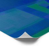 Geometrische kunst "DeepBlue" Poster (Hoek)