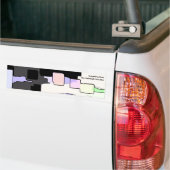 Geometrische kunst "Dreaming Blue" Bumpersticker (Op Truck)