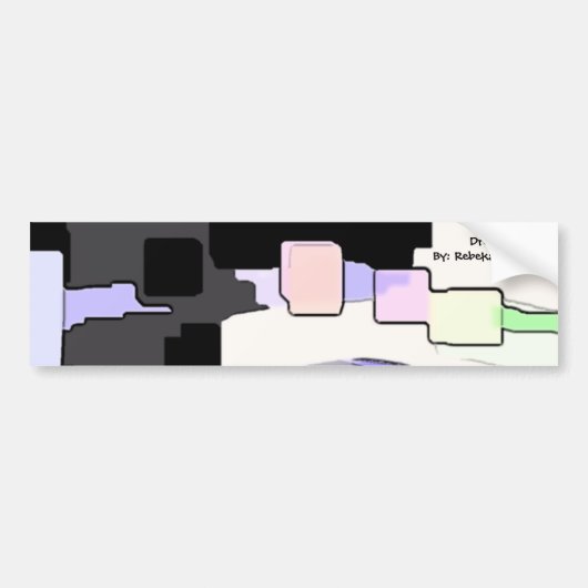 Geometrische kunst "Dreaming Blue" Bumpersticker (Voorkant)