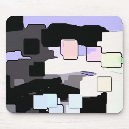Geometrische kunst "Dreaming Blue" Muismat (Voorkant)