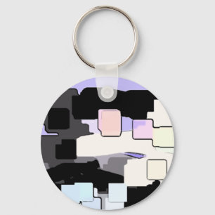 Geometrische kunst "Dreaming Blue" Sleutelhanger