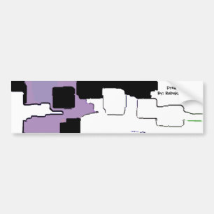 Geometrische kunst "Dreaming in het Paarse" Bumpersticker
