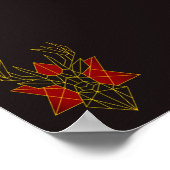 Geometrische kunst edelhert dier illustratie moder poster (Hoek)