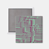 Geometrische kunst "frambosmunt" magneet (Voorkant / Achterkant)