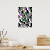 Geometrische kunst "Gardenias" Poster (Keuken)