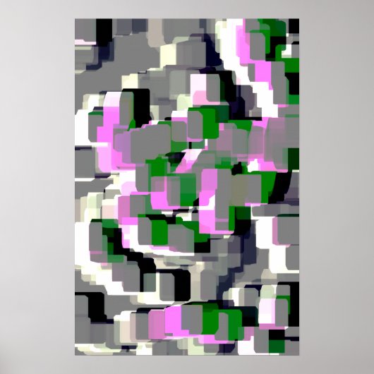 Geometrische kunst "Gardenias" Poster (Voorkant)