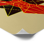 Geometrische kunst herten dierlijke illustratie mo poster (Hoek)