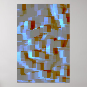 Geometrische kunst "Koi Pond" Poster