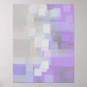 Geometrische kunst "Lavender" Poster