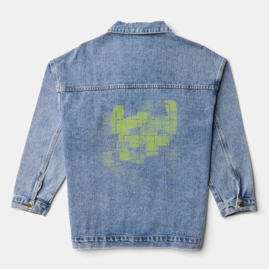 Geometrische kunst "Lemon Meringue" Denim Jacket (Achterkant)