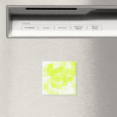Geometrische kunst "Lemon Meringue" Magneet (Insitu (Vaatwasser))