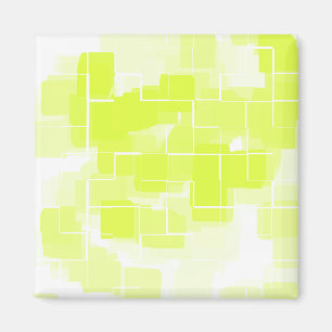 Geometrische kunst "Lemon Meringue" Magneet