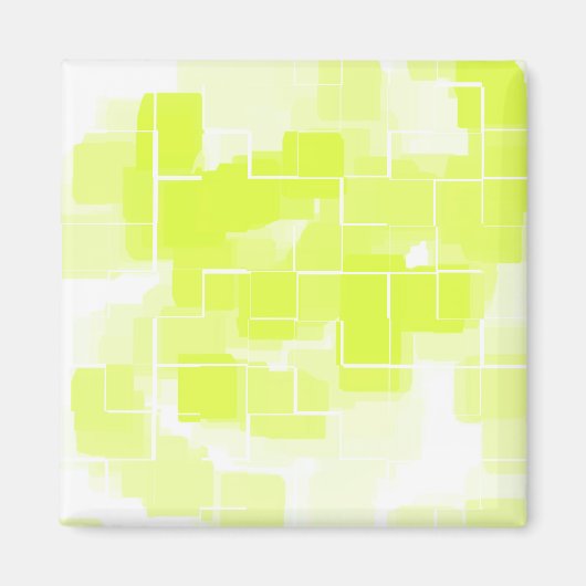 Geometrische kunst "Lemon Meringue" Magneet (Voorkant)