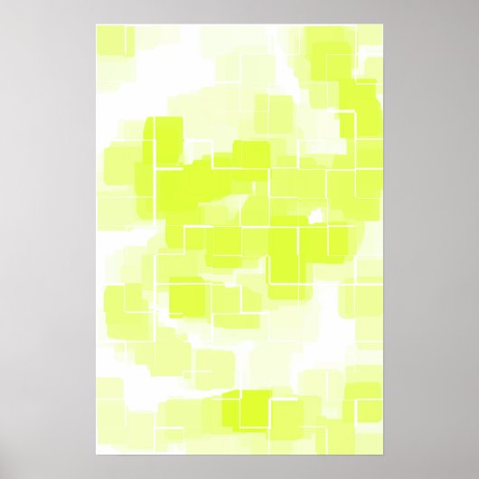 Geometrische kunst "Lemon Meringue" Poster (Voorkant)