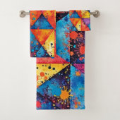 Geometrische Kunst: Levendig Chaos Bad Handdoek (Insitu)