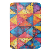 Geometrische Kunst: Levendig Chaos Badmat (Voorkant Verticaal)