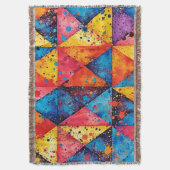 Geometrische Kunst: Levendig Chaos Deken (Voorkant Verticaal)