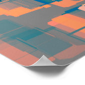 Geometrische kunst met zonneschijn poster (Hoek)