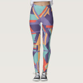 Geometrische kunst minimaal kunstontwerp leggings (Voorkant)