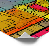 Geometrische kunst "onderweg" poster (Hoek)