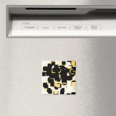 Geometrische kunst: "Oranje chocolade Cake" Magneet (Insitu (Vaatwasser))