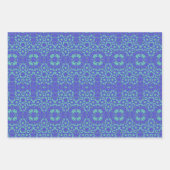 Geometrische kunst paarse turkooizen baby inpakpapier vel (Voorkant)