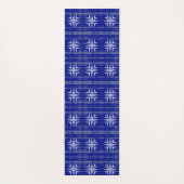 Geometrische kunst patroon sapphire blue white gri yogamat (Achterkant)