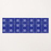 Geometrische kunst patroon sapphire blue white gri yogamat (Voorkant (horizontaal))