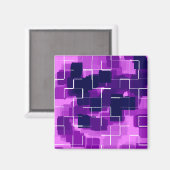 Geometrische kunst "plum" magneet (Voorkant / Achterkant)