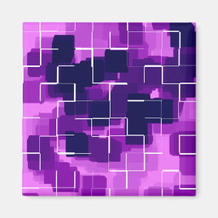 Geometrische kunst "plum" magneet