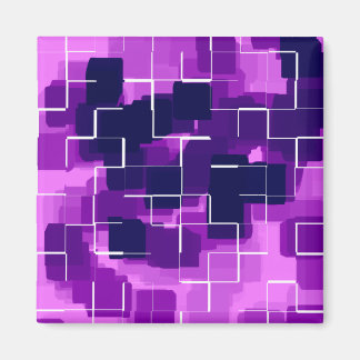 Geometrische kunst "plum" magneet