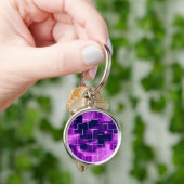 Geometrische kunst "plum" sleutelhanger (Hand)