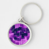 Geometrische kunst "plum" sleutelhanger (Voorkant)