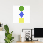 geometrische kunst poster (Thuiskantoor)
