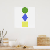 geometrische kunst poster (Keuken)