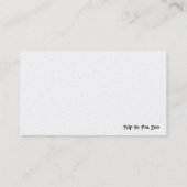 Geometrische kunst "Reis naar de dierentuin" Visitekaartje (Achterkant)