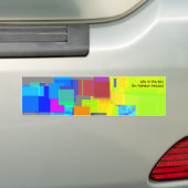 Geometrische kunst "Stad in de lucht" Bumpersticker (Op auto)