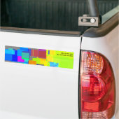 Geometrische kunst "Stad in de lucht" Bumpersticker (Op Truck)