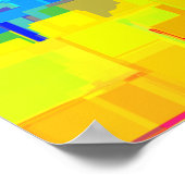 Geometrische kunst "Stad in de lucht" Poster (Hoek)