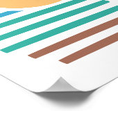 Geometrische kunst - strandzonsondergang poster (Hoek)