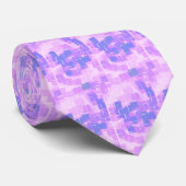 Geometrische kunst Stropdas "Blue Berry" (Opgerold)