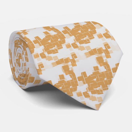 Geometrische kunst Stropdas "Pumpkin Pie" (Opgerold)
