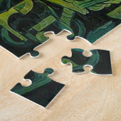 Geometrische kunst van abstract Man en skelet Legpuzzel (Zijkant)