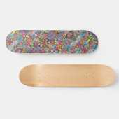 Geometrische kunst van Cityscape-Modern Bauhaus Persoonlijk Skateboard (Horizontaal)